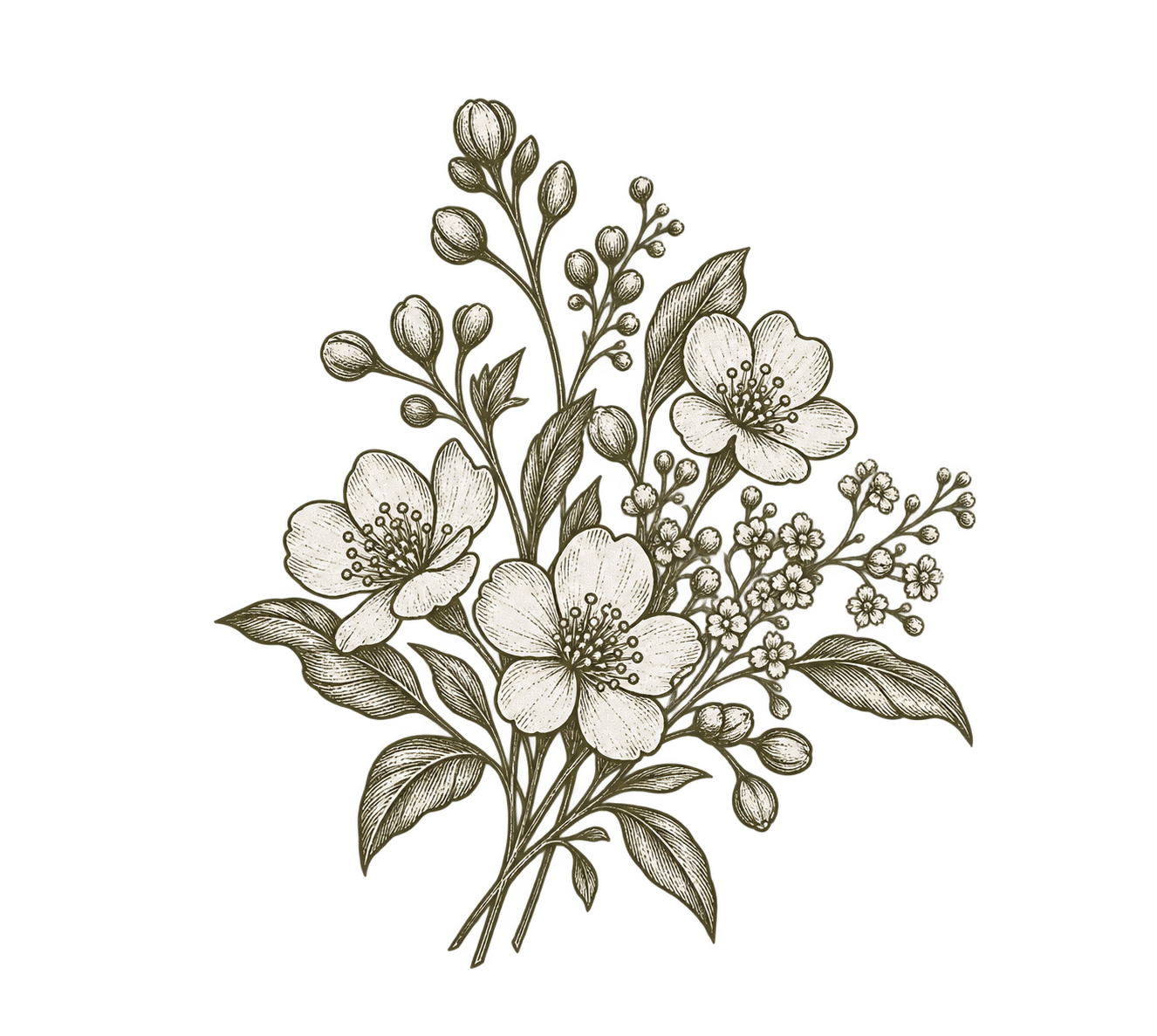 Floral spray · rebuilt high resolution